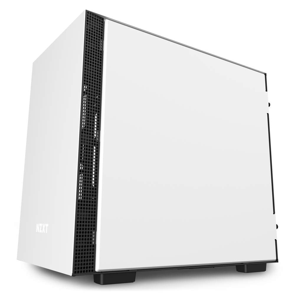 NZXT H210 - CA-H210B-W1 - Mini-ITX PC Gaming Case - Front I/O USB Type-C Port - Tempered Glass Side Panel - Cable Management System - Water-Cooling Ready - Radiator Bracket - White/Black