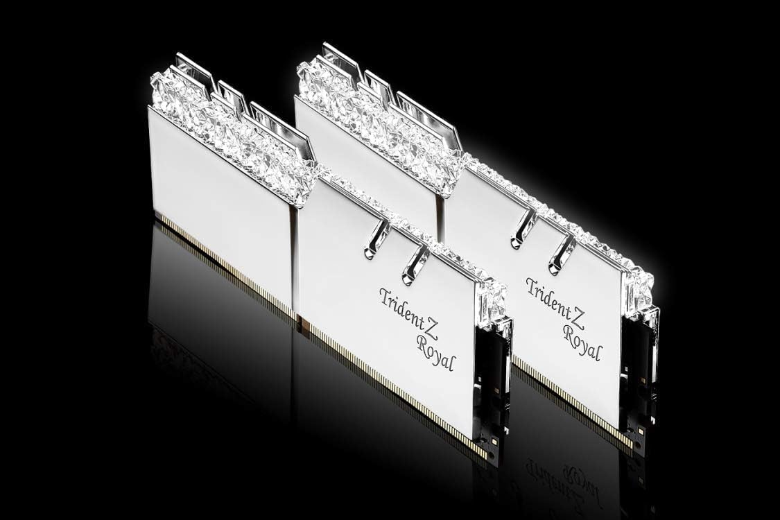 G.Skill Trident Z Royal Silver DDR4 3600 MHz RAM, 16GB(2x8GB)
