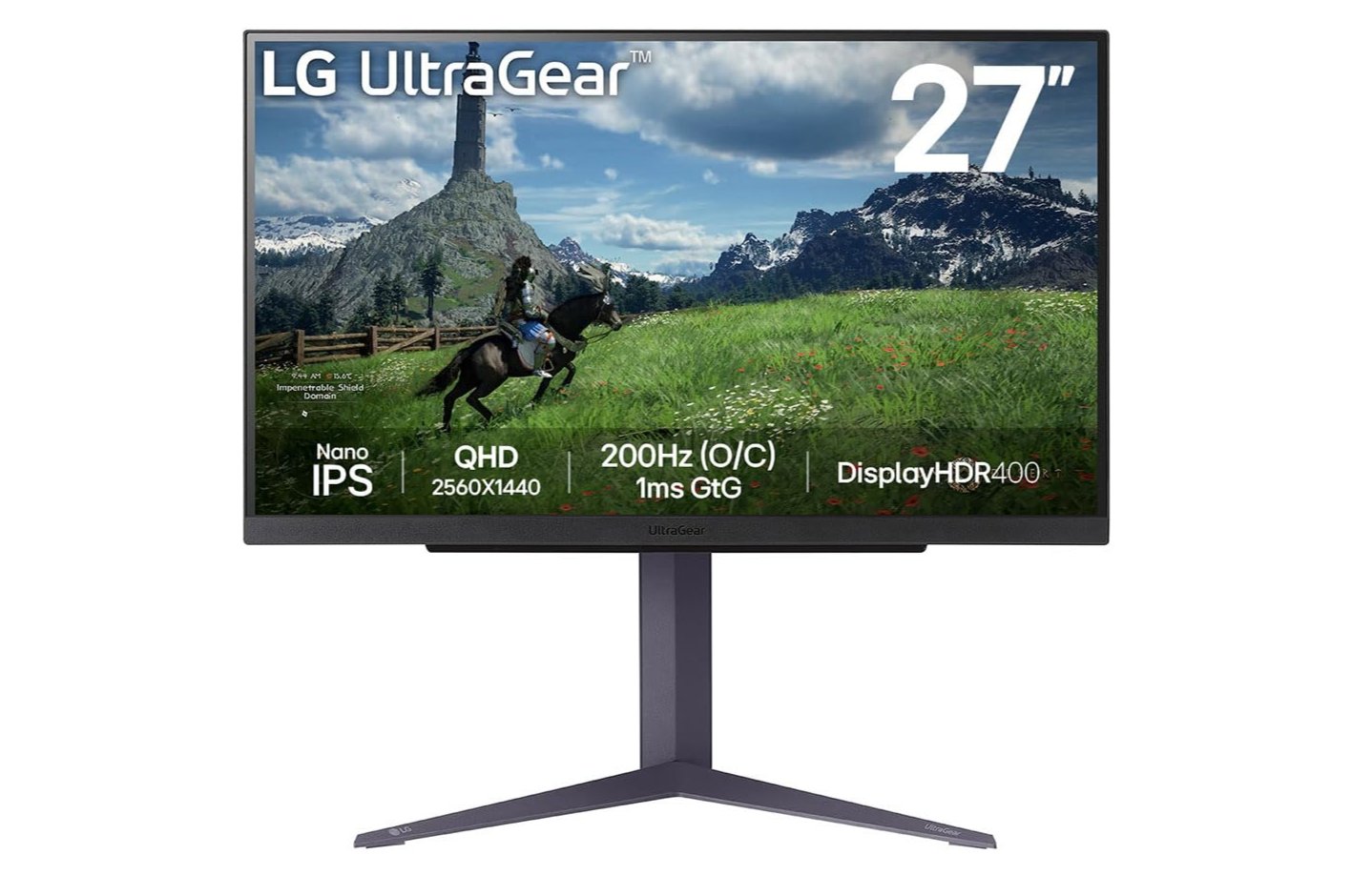 LG 27GS85Q-B - 27” Ultragear™ QHD Nano IPS 180Hz (O/C 200Hz) Gaming Monitor | 1ms (GtG), DisplayHDR™ 400