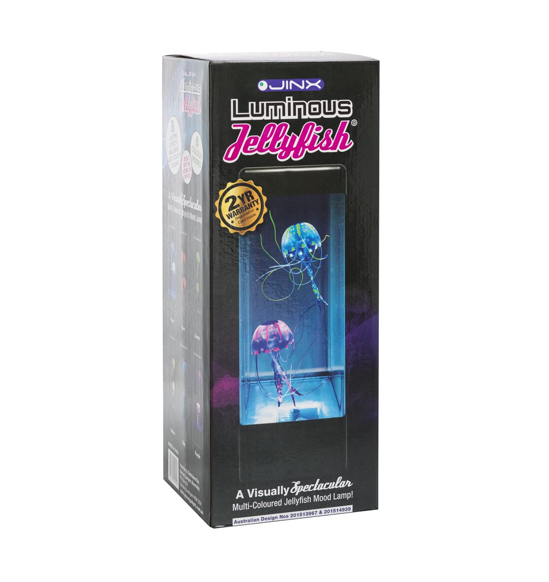 JINX Luminous Jellyfish Lava Lamp - Jelly Fish Lamp with 18 Colour LEDs, High-Performance Pump & 24/7 Quiet Operation - Aquarium Night Light - Lamps for Home, Office Decoration, Gifts - 230V AC Power
