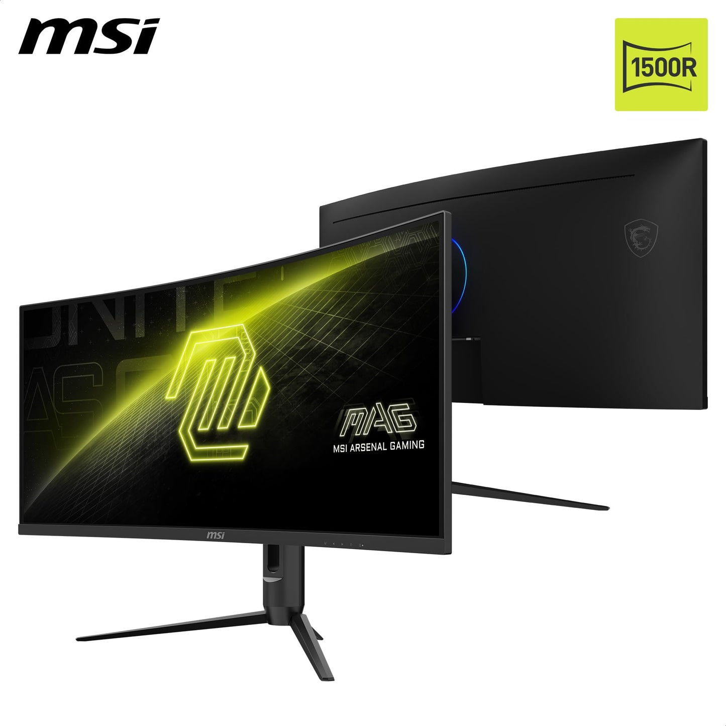 MSI MAG 342CQR E2 34 Inch UWQHD Curved Gaming Monitor - 1500R 3440 x 1440 VA Panel, 180 Hz / 1ms (MPRT), Adaptive Sync - DP 1.4a, HDMI 2.0b CEC