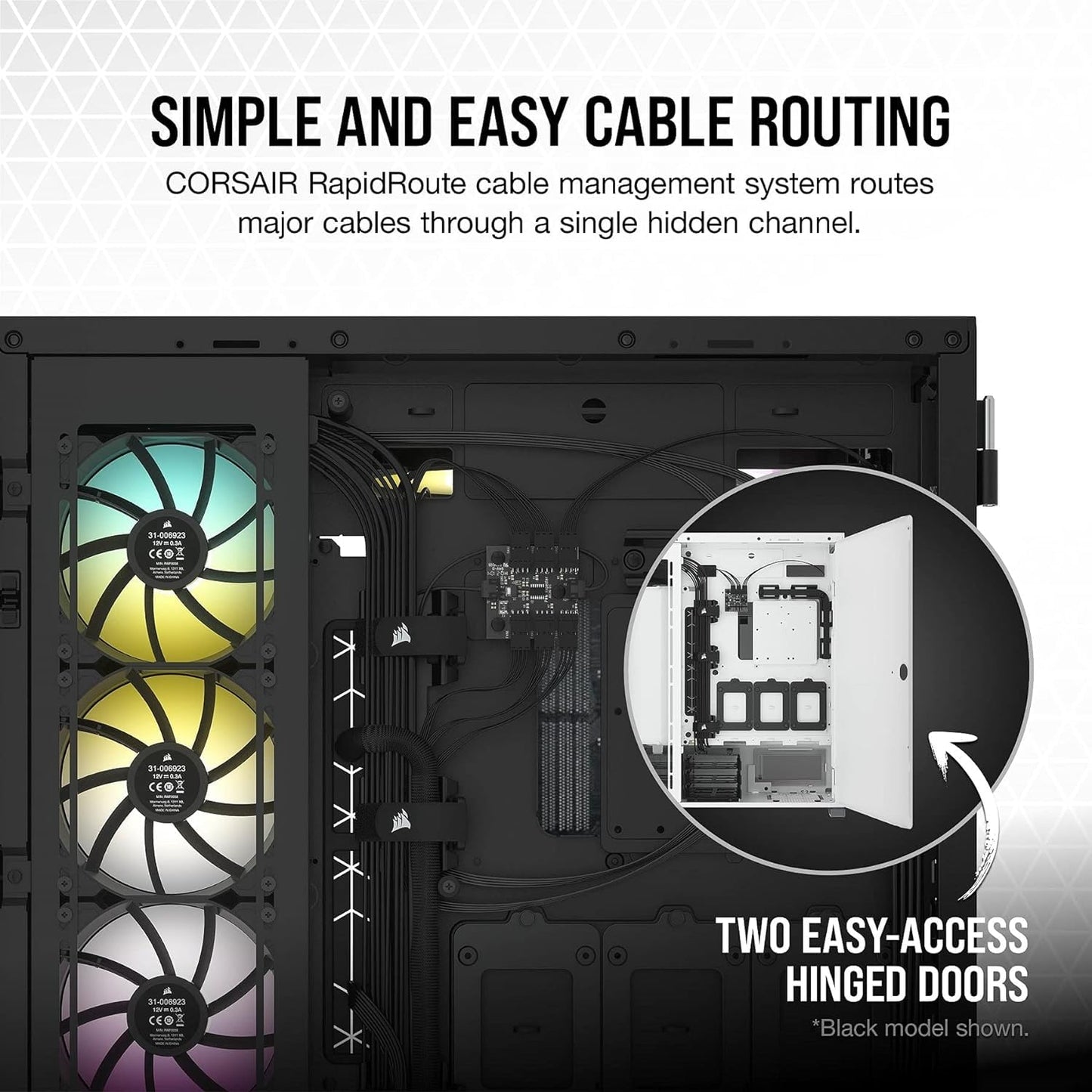 CORSAIR 7000D Airflow Full-Tower ATX PC Case (High-Airflow Front Panel, Three Included 140mm Fans with PWM Repeater, Easy Cable Management, Spacious Interior, Customisable Side Fan Mounts) White