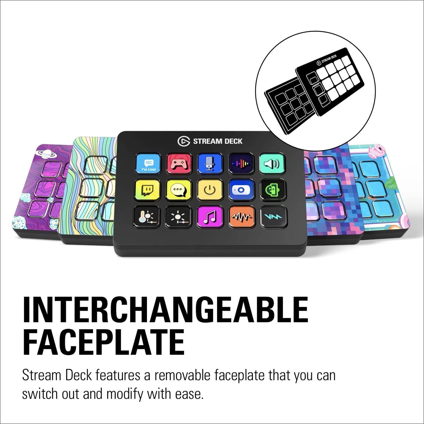 Elgato Stream Deck MK.2 – Studio Controller, 15 Macro Keys, Trigger Actions in Apps and Software like OBS, Twitch, YouTube and More, Works with Mac and PC