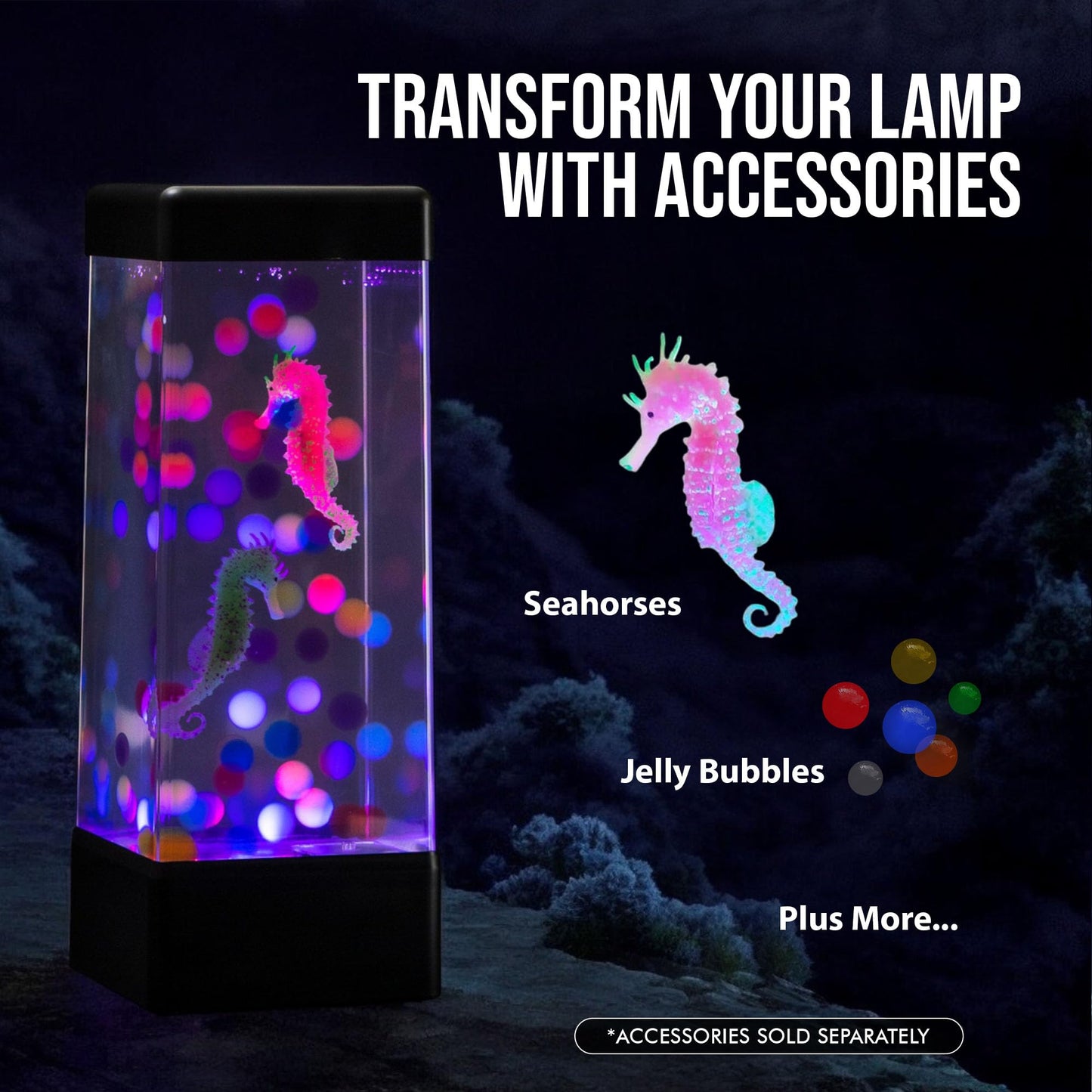JINX Luminous Jellyfish Lava Lamp - Jelly Fish Lamp with 18 Colour LEDs, High-Performance Pump & 24/7 Quiet Operation - Aquarium Night Light - Lamps for Home, Office Decoration, Gifts - 230V AC Power