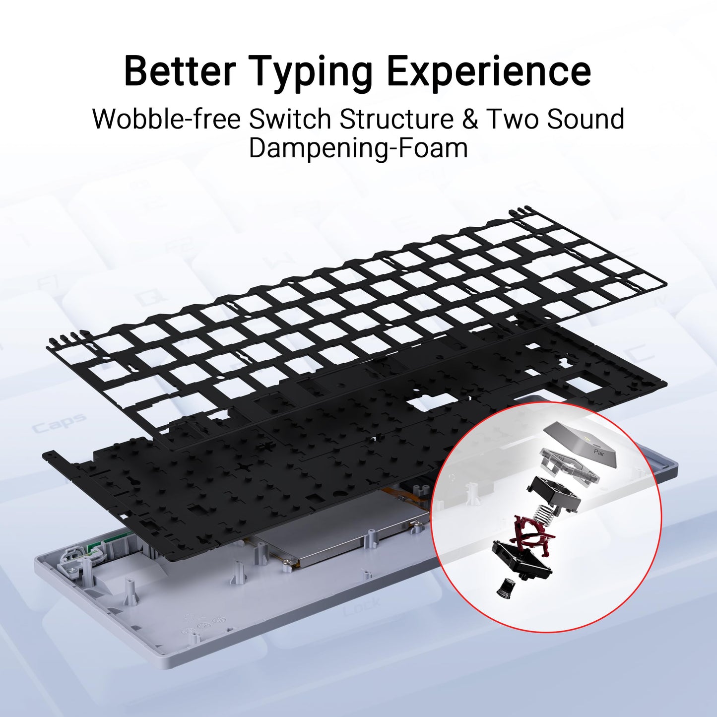ASUS ROG Falchion RX Low Profile 65% Wireless Gaming Keyboard, Pre-lubed ROG RX Red Low-Profile Optical Switches, Tri-Mode Connection, Integrated Silicone Dampening Foam, Interactive Touch Panel