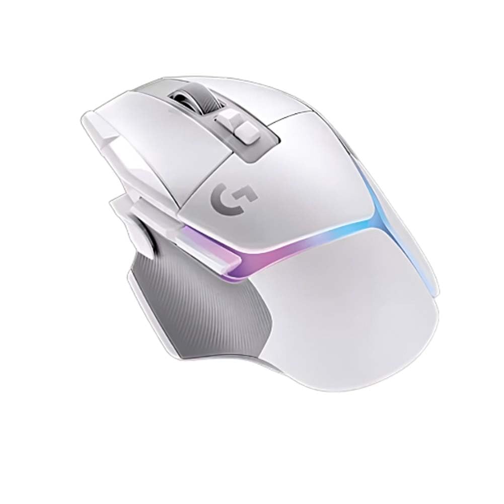 Logitech G502 X PLUS LIGHTSPEED Wireless RGB Gaming Mouse - White - LIGHTFORCE hybrid switches, LIGHTSYNC RGB, HERO 25K gaming sensor, compatible with PC