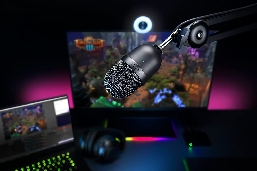 Razer RZ19-03450200-R3M1 Seiren Mini Ultra-Compact Condenser Microphone with FRML Packaging, Quartz