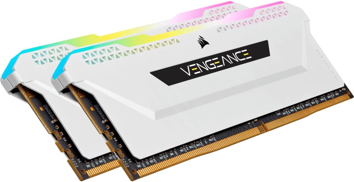 Corsair Vengeance RGB PRO SL 32GB (2x16GB) DDR4 3600Mhz C18 White Heatspreader Desktop Gaming Memory