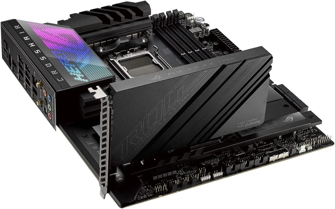 ASUS ROG Crosshair X670E Hero Gaming Motherboard Socket AMD AM5 (Ryzen 7000, ATX, DDR5 Memory, 5X M.2, USB 3.2 Gen 2x2, 2X USB 4, PCIe 5.0, WiFi 6E, Aura Sync)