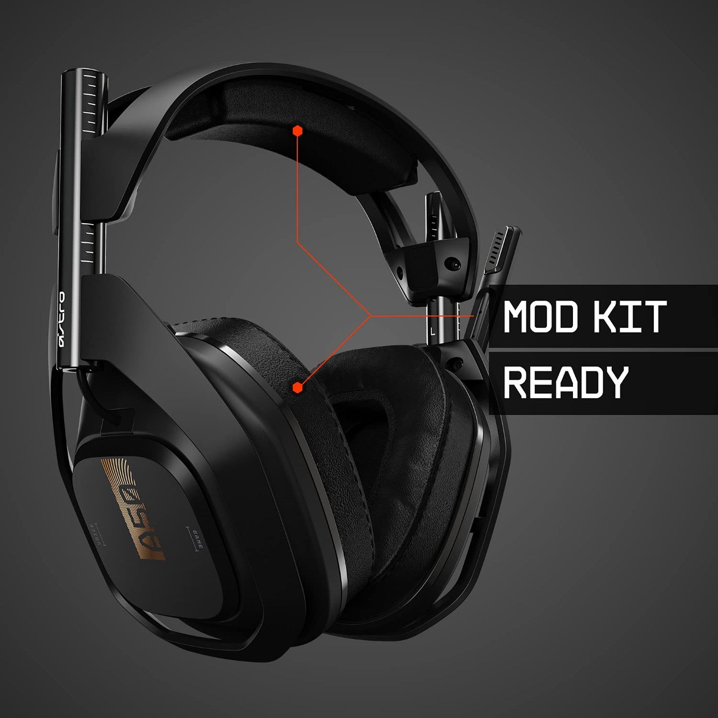 ASTRO Gaming A50 Wireless Headset + Base Station Gen 4 - Compatible with Xbox Series X, S, Xbox One, PC, Mac - Black/Gold