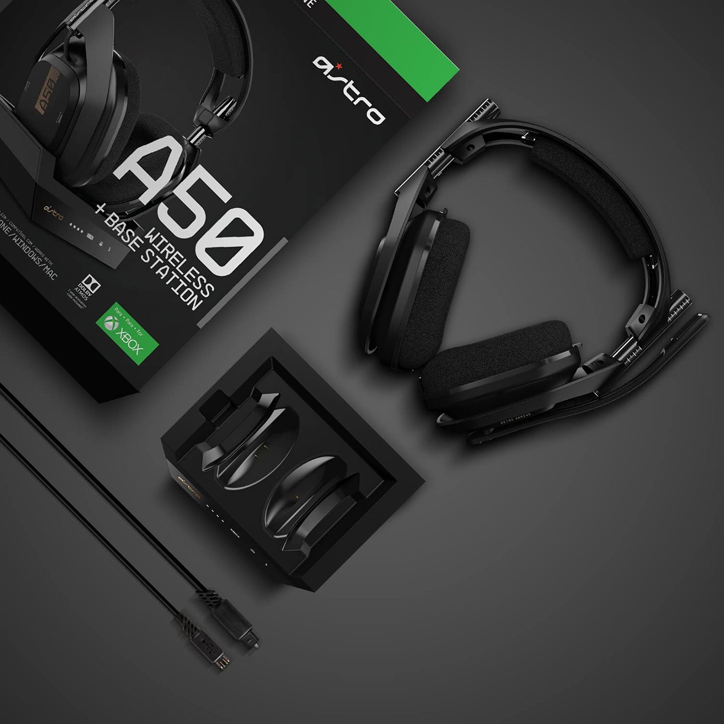 ASTRO Gaming A50 Wireless Headset + Base Station Gen 4 - Compatible with Xbox Series X, S, Xbox One, PC, Mac - Black/Gold