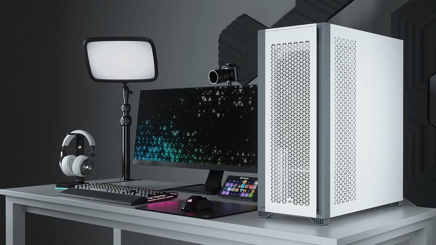 CORSAIR 7000D Airflow Full-Tower ATX PC Case (High-Airflow Front Panel, Three Included 140mm Fans with PWM Repeater, Easy Cable Management, Spacious Interior, Customisable Side Fan Mounts) White