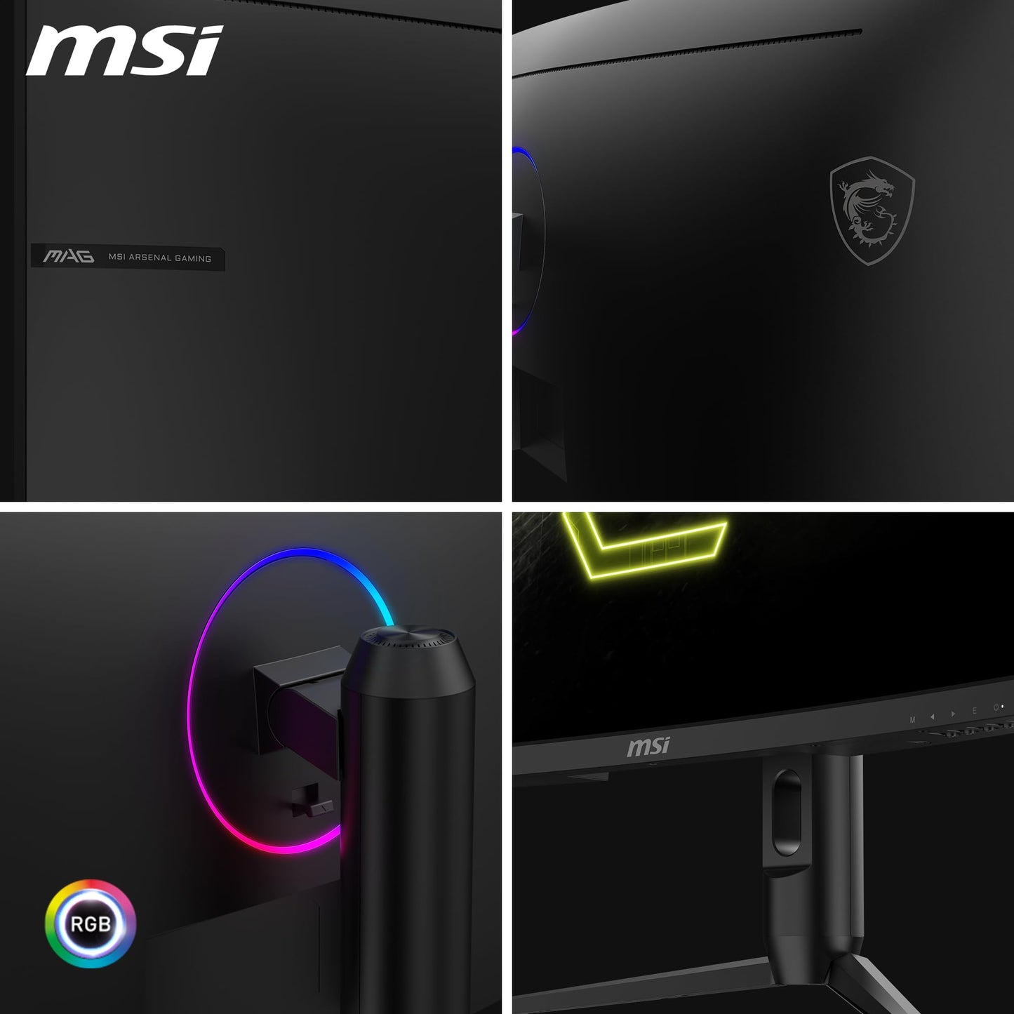 MSI MAG 342CQR E2 34 Inch UWQHD Curved Gaming Monitor - 1500R 3440 x 1440 VA Panel, 180 Hz / 1ms (MPRT), Adaptive Sync - DP 1.4a, HDMI 2.0b CEC