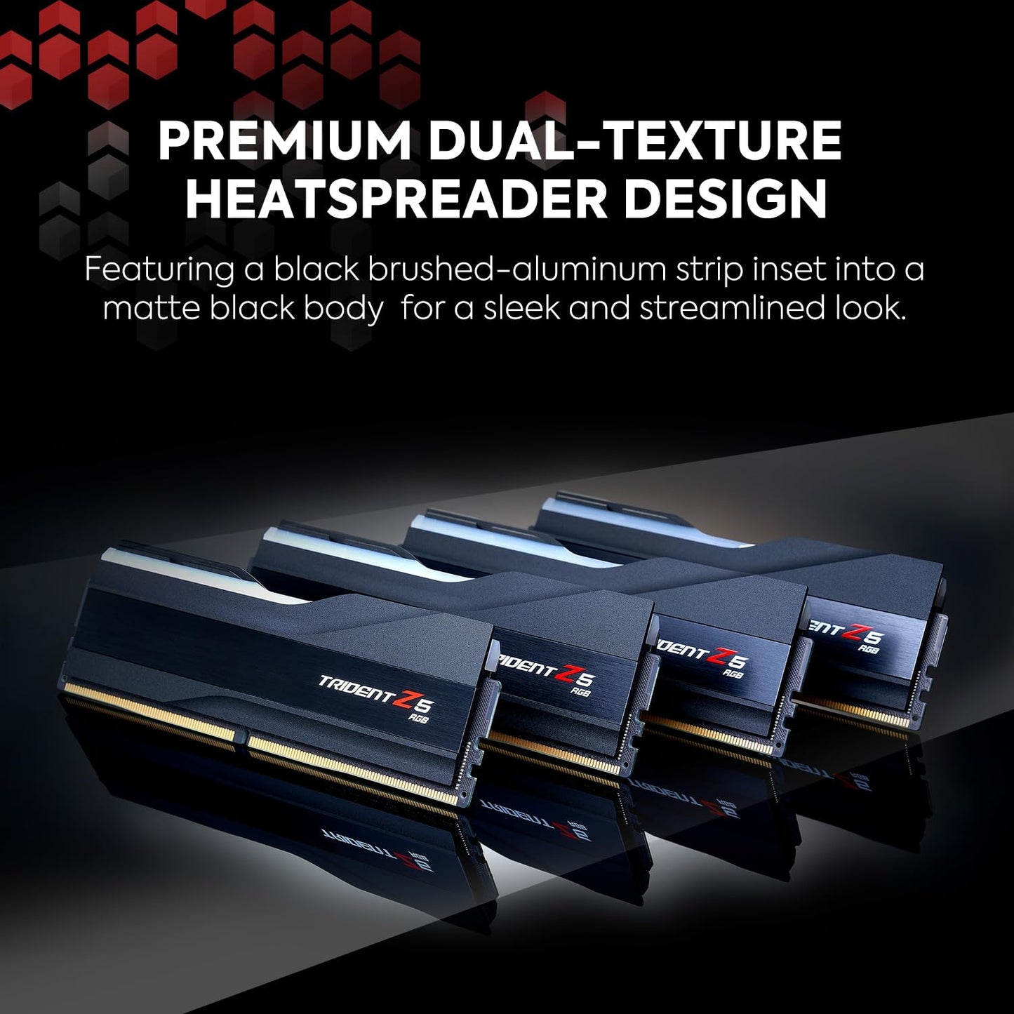 G.Skill MEGS-6400-3239-TZ5RK Trident Z5 RGB 2x32GB 6400MHz DDR5 RAM Memory Module Dual Kit, Matte Black