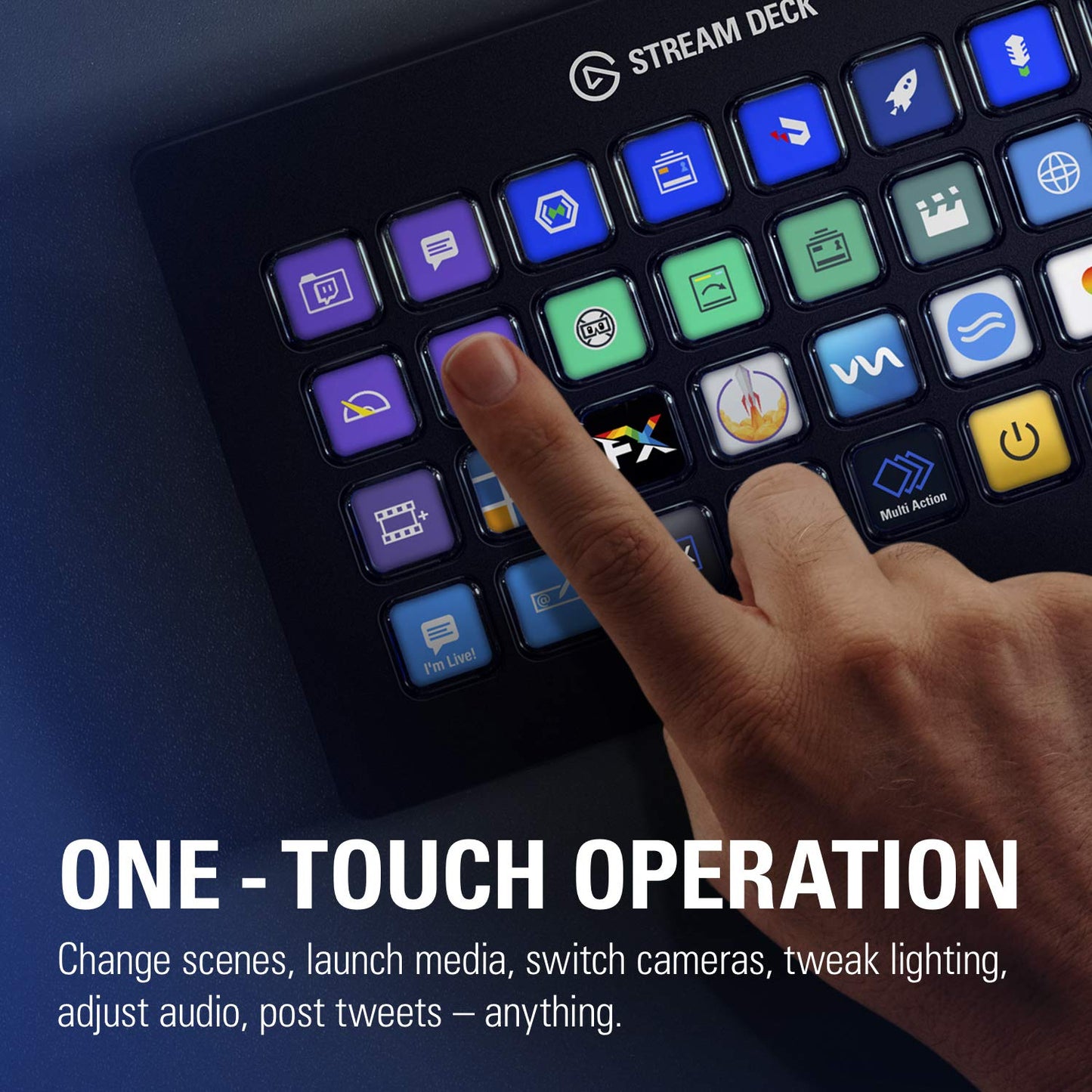 Elgato Stream Deck XL- Advanced Stream Control with 32 customizable LCD keys, for Windows 10 and macOS 10.13 or later