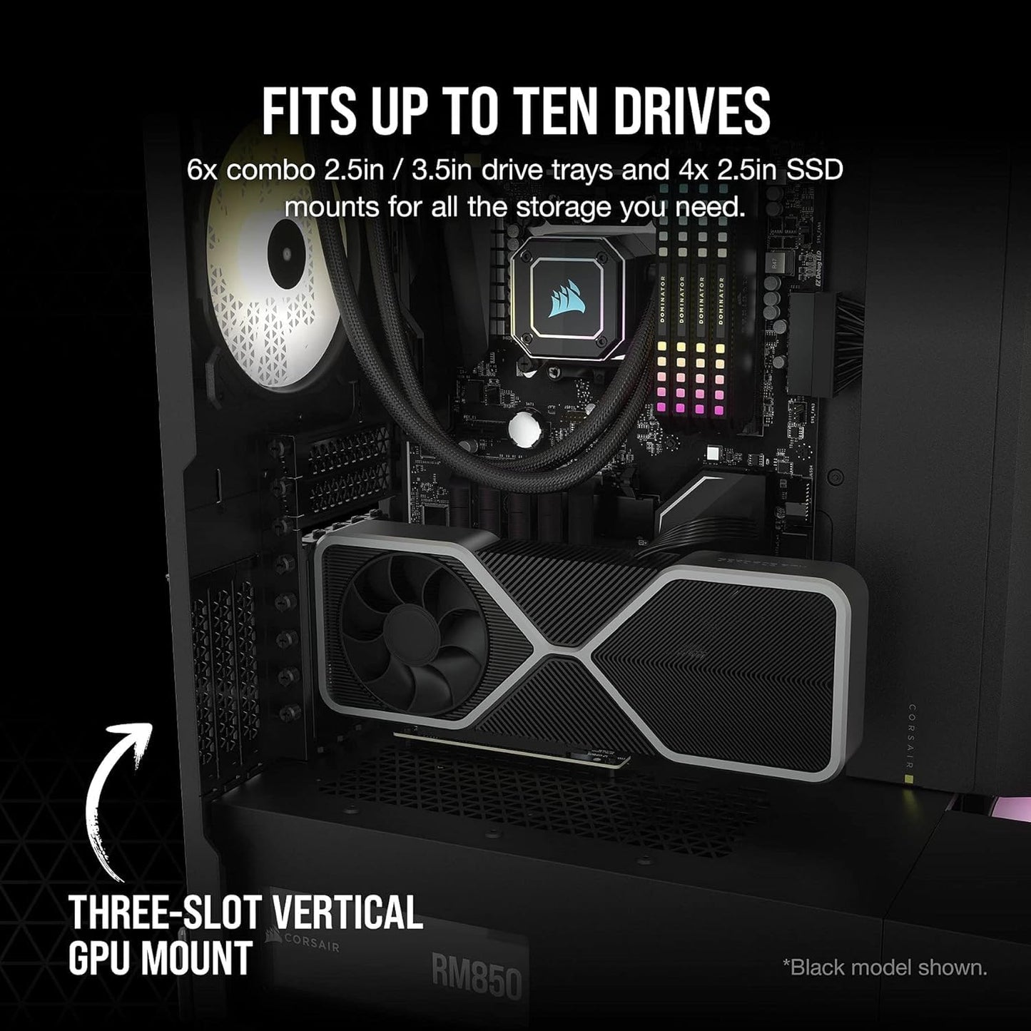 CORSAIR 7000D Airflow Full-Tower ATX PC Case (High-Airflow Front Panel, Three Included 140mm Fans with PWM Repeater, Easy Cable Management, Spacious Interior, Customisable Side Fan Mounts) White