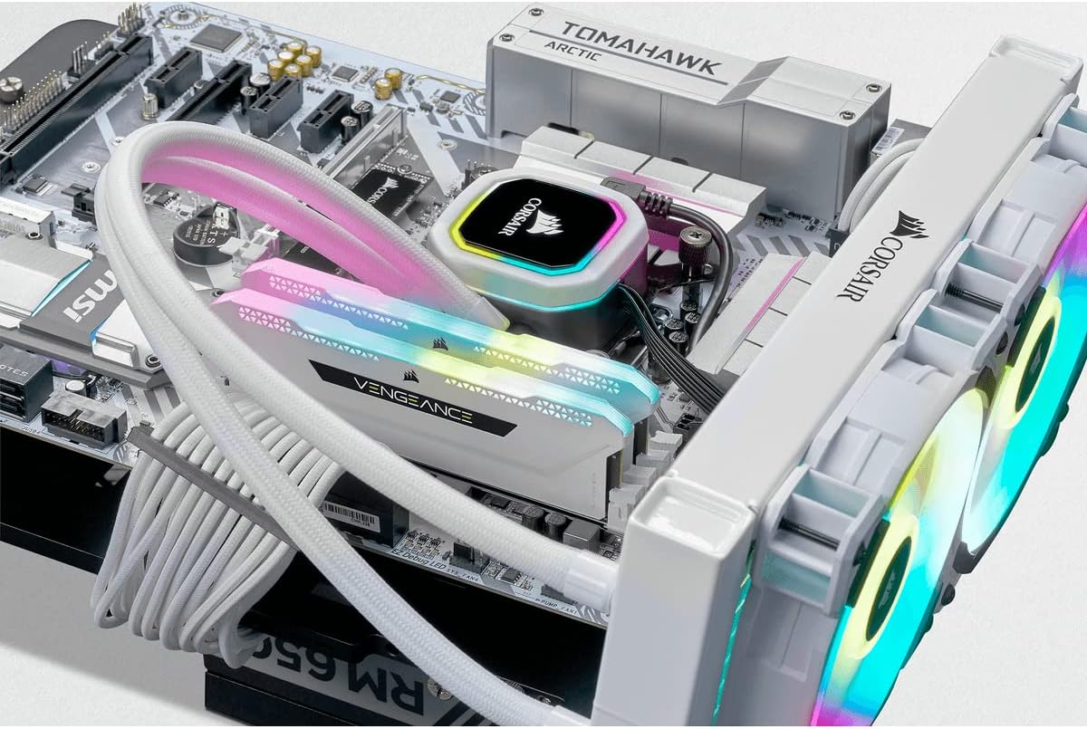 Corsair Vengeance RGB PRO SL 32GB (2x16GB) DDR4 3600Mhz C18 White Heatspreader Desktop Gaming Memory