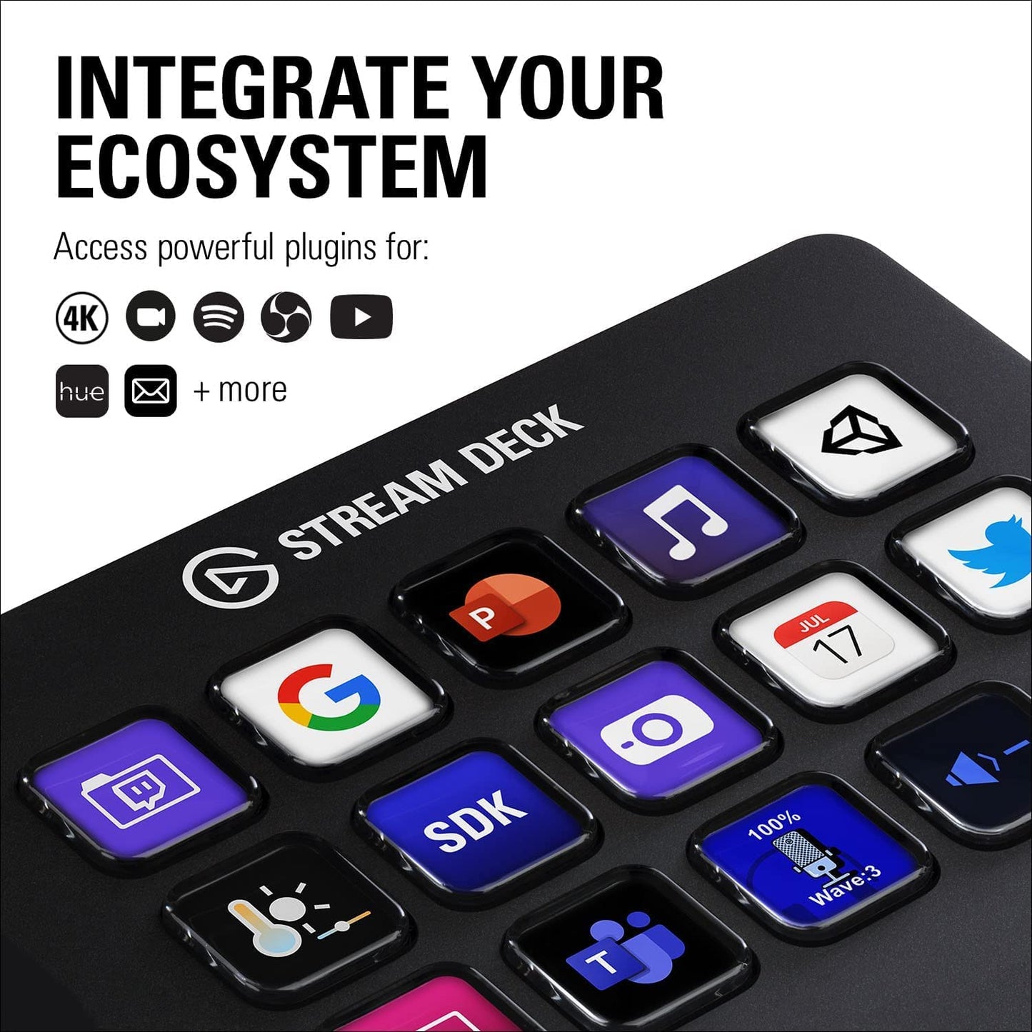 Elgato Stream Deck MK.2 – Studio Controller, 15 Macro Keys, Trigger Actions in Apps and Software like OBS, Twitch, YouTube and More, Works with Mac and PC
