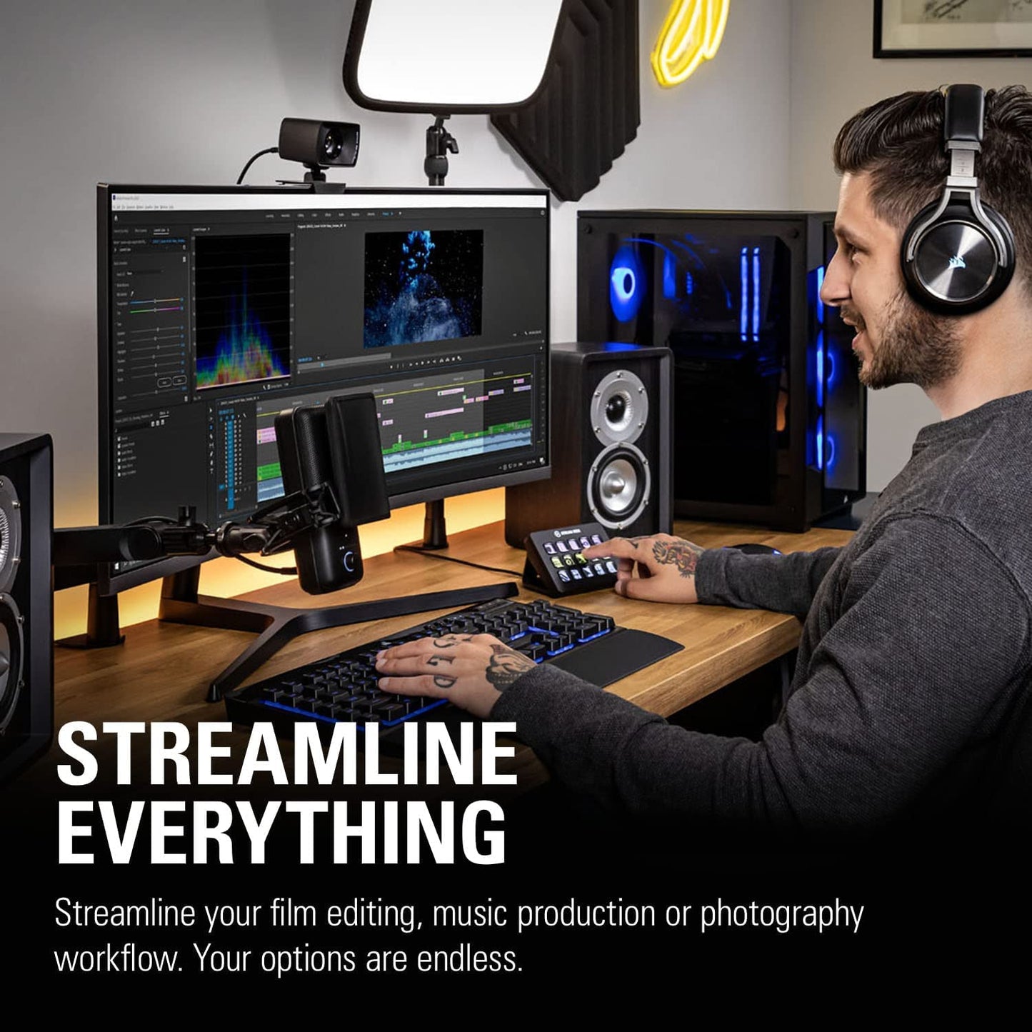Elgato Stream Deck MK.2 – Studio Controller, 15 Macro Keys, Trigger Actions in Apps and Software like OBS, Twitch, YouTube and More, Works with Mac and PC