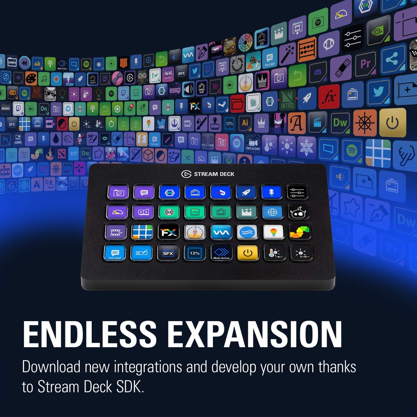 Elgato Stream Deck XL- Advanced Stream Control with 32 customizable LCD keys, for Windows 10 and macOS 10.13 or later