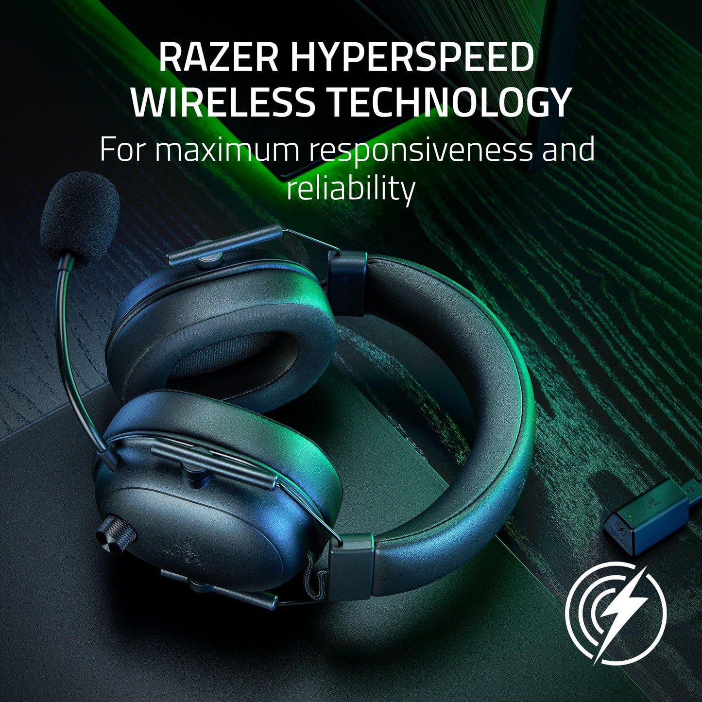 Razer BlackShark V2 HyperSpeed - Wireless Ultra-Lightweight Esports Headset - Black